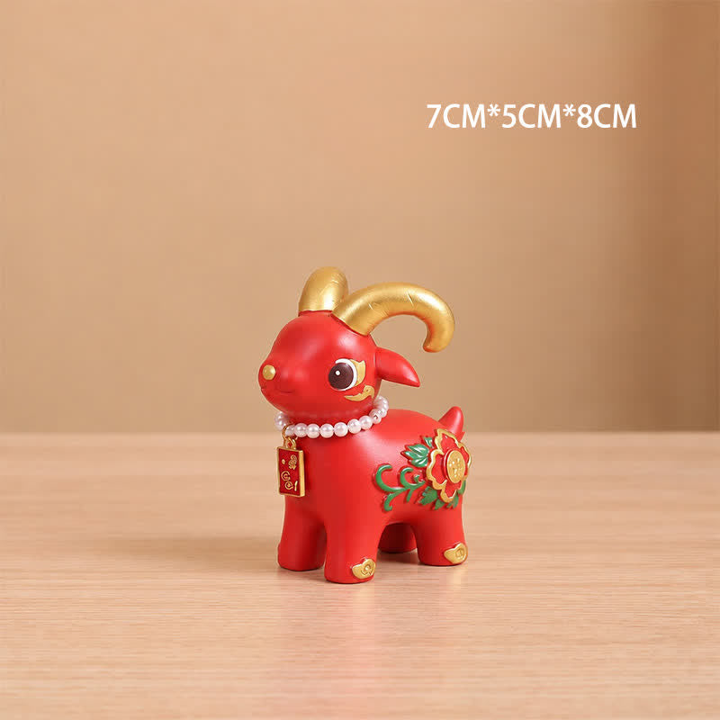 Buddha Stones Year of the Goat Prosperity Resin Cute Animal Decor – ca ...
