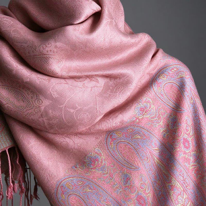 Buddha Stones Spring Fall Paisley Tassel Elegant Women's Scarf - image 25