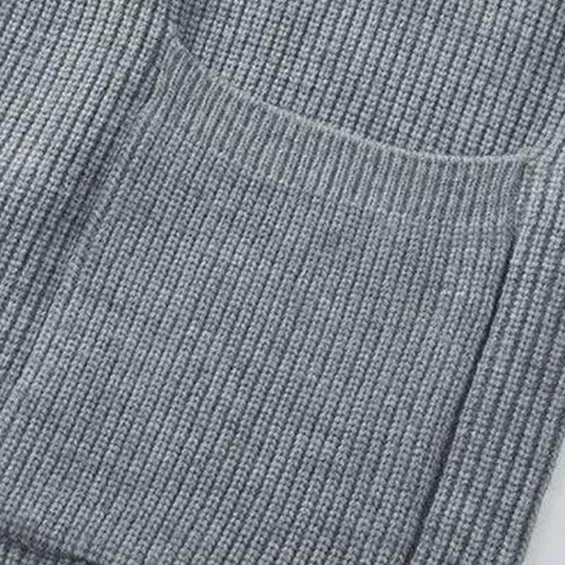 Buddha Stones Fall Winter Casual Button-Up Solid Knit Cardigan Men's Knitwear With Pockets - image 6
