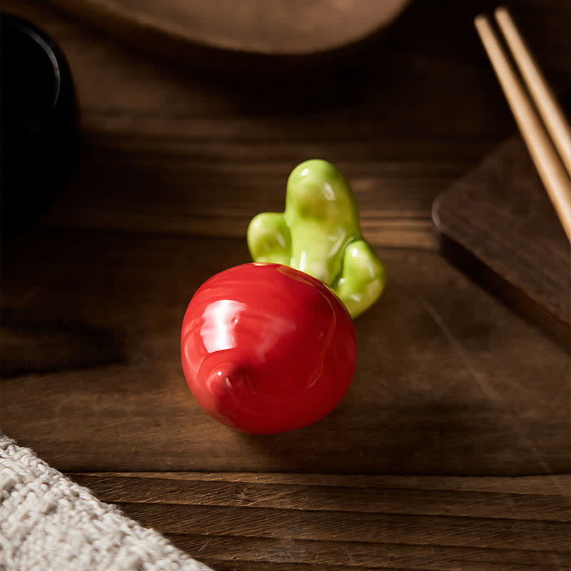 Buddha Stones Ceramic Vegetable Design Mini Tabletop Chopstick Holder - image 48