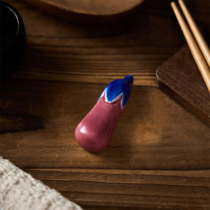 Buddha Stones Ceramic Vegetable Design Mini Tabletop Chopstick Holder - image 30