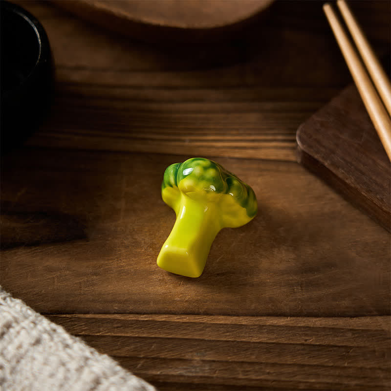 Buddha Stones Ceramic Vegetable Design Mini Tabletop Chopstick Holder - image 39
