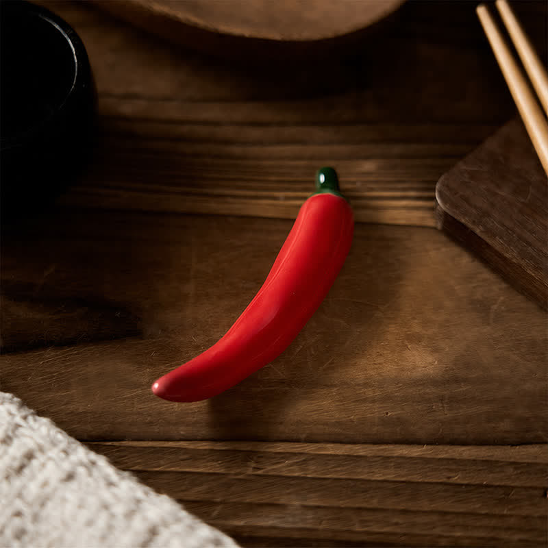 Buddha Stones Ceramic Vegetable Design Mini Tabletop Chopstick Holder - image 20