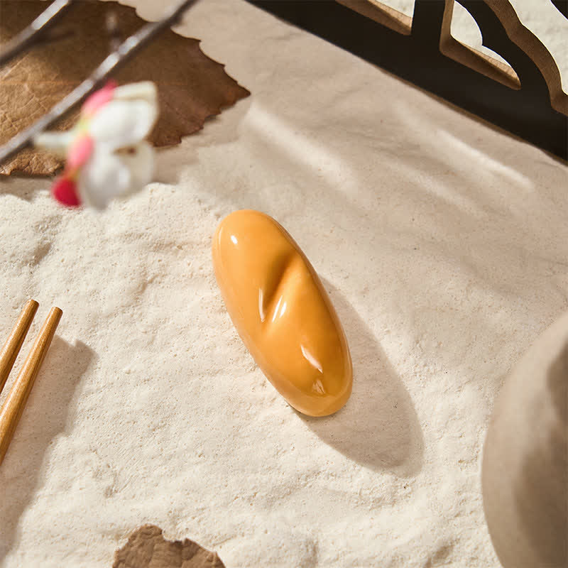 Buddha Stones Ceramic Food Style Mini Chopstick Holder - Small Bread Rolls Approx. 4.8 × 2 × 1.3 cm - image 15