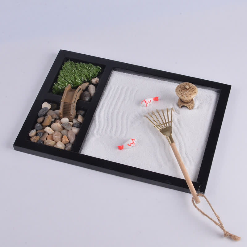 Koi Fish Small Bridge Calm Peace Meditation Zen Garden Decoration - Koi Fish Zen Garden - image 0