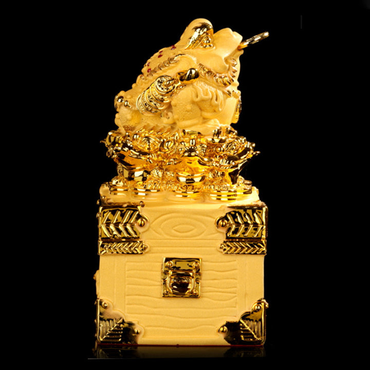 Buddha Stones Feng Shui Money Frog Statue Luck Wealth Decoration - image 3