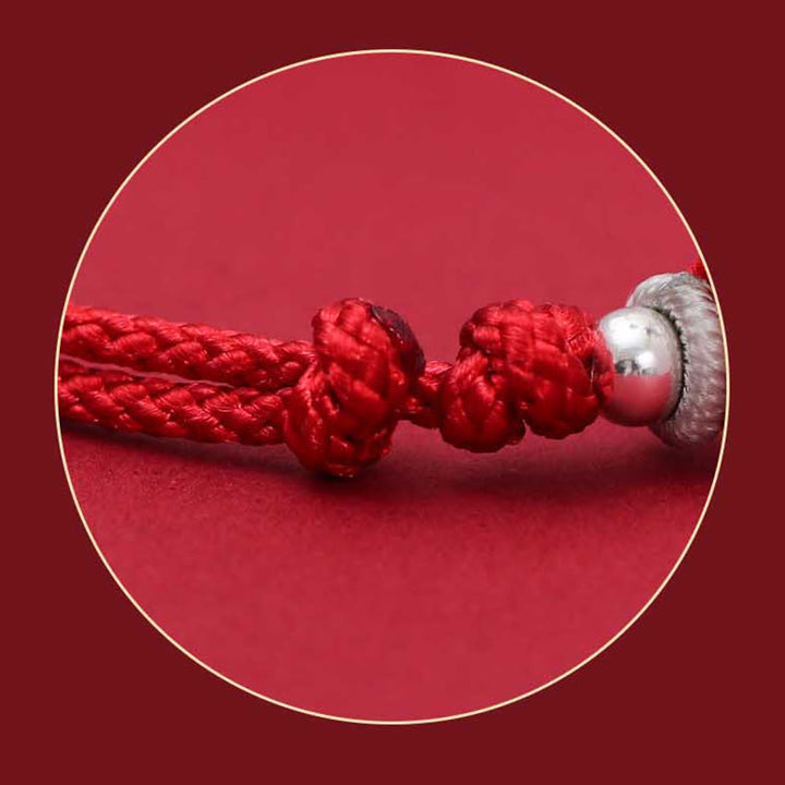 Buddha Stones 925 Sterling Silver PiXiu Fu Character Wealth Luck Handmade Braided Bracelet - image 6