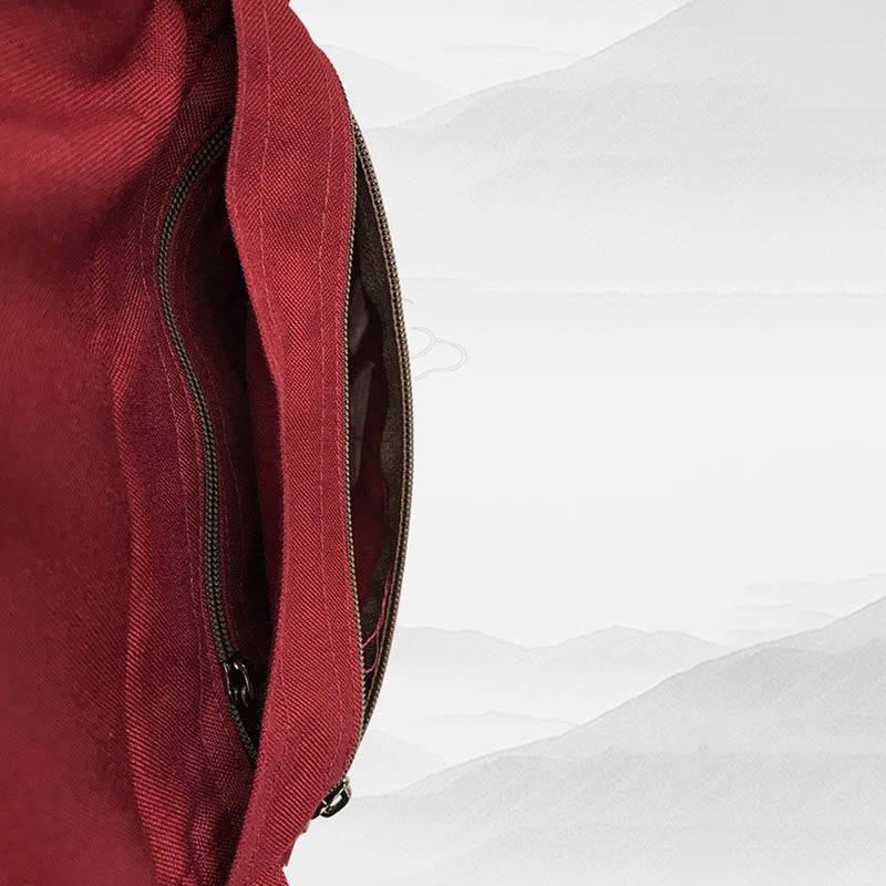 Handmade OM Mantra Embroidered Spiritual Mind Practice Cotton Crossbody Bag Shoulder Bag Cellphone Bag - image 5