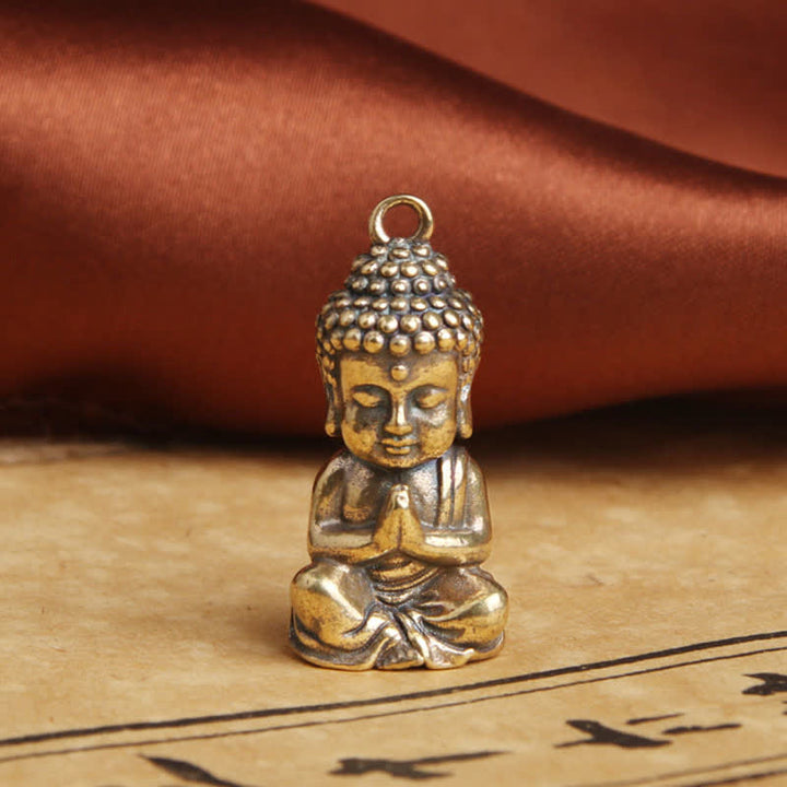 Buddha Compassion Copper Keychain Pendant Decoration - 14.5*31mm - image 0