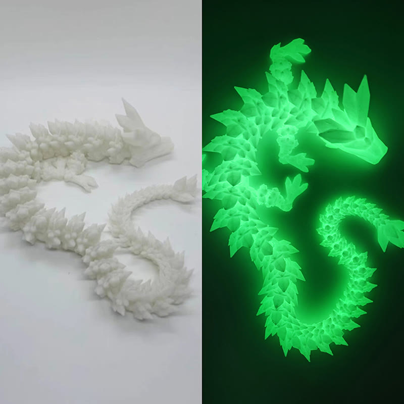 Feng Shui Dragon Luminous 3D Printed Dragon Luck Success Home Decoration - Luminous Green Dragon 60cm - image 18