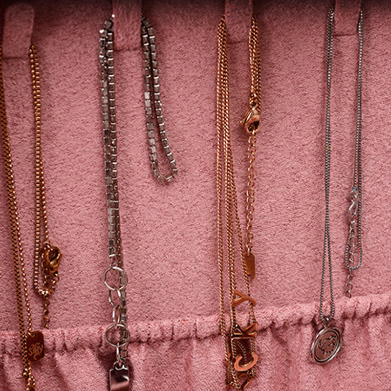 Buddha Stones Simple Design Jewelry Box Organizer Two-Layer Jewelry Storage Box Flannel Box With Lock - image 11