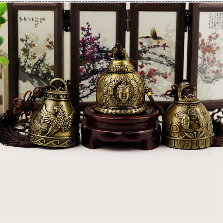 Feng Shui Buddha Koi Fish Phoenix Wind Chime Bell Luck Wall Hanging Decoration - image 4