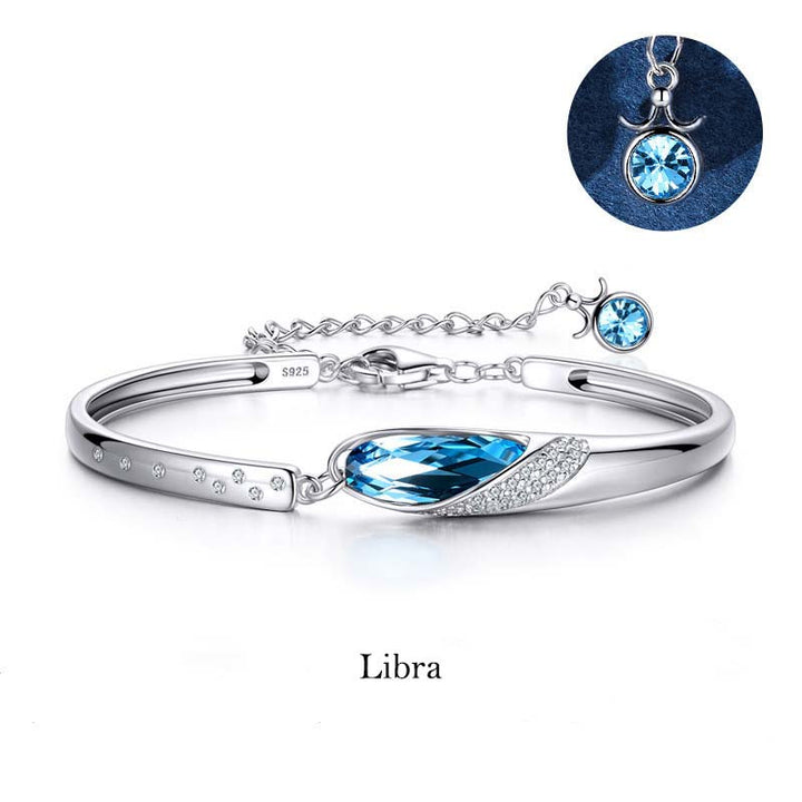 Buddha Stones 925 Silver Plated Copper 12 Constellations of the Zodiac Charm Bracelet - image 14