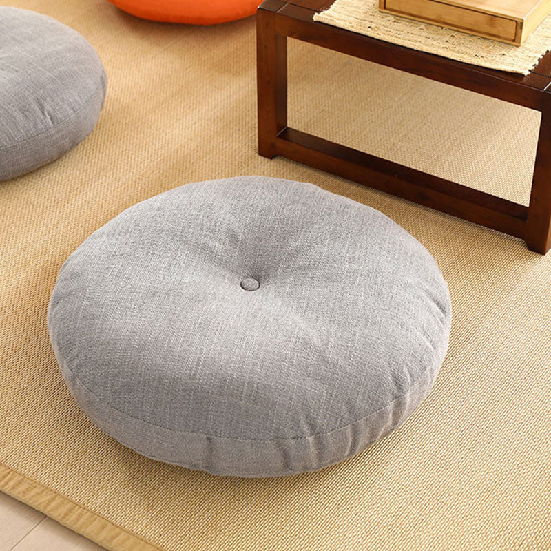 Lotus Simple Pattern Linen Meditation Seat Cushion Home Living Room Decoration