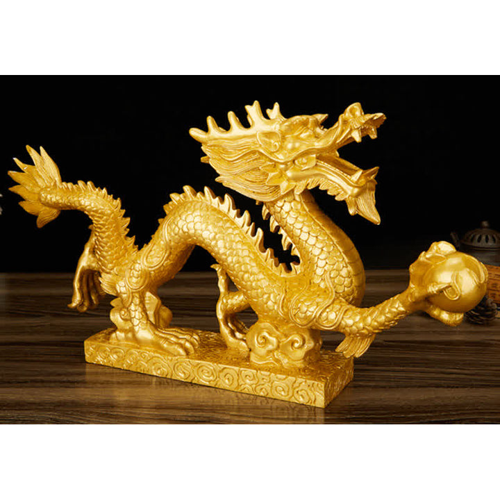 Buddha Stones Feng Shui Dragon Auspicious Cloud Wealth Luck Decoration