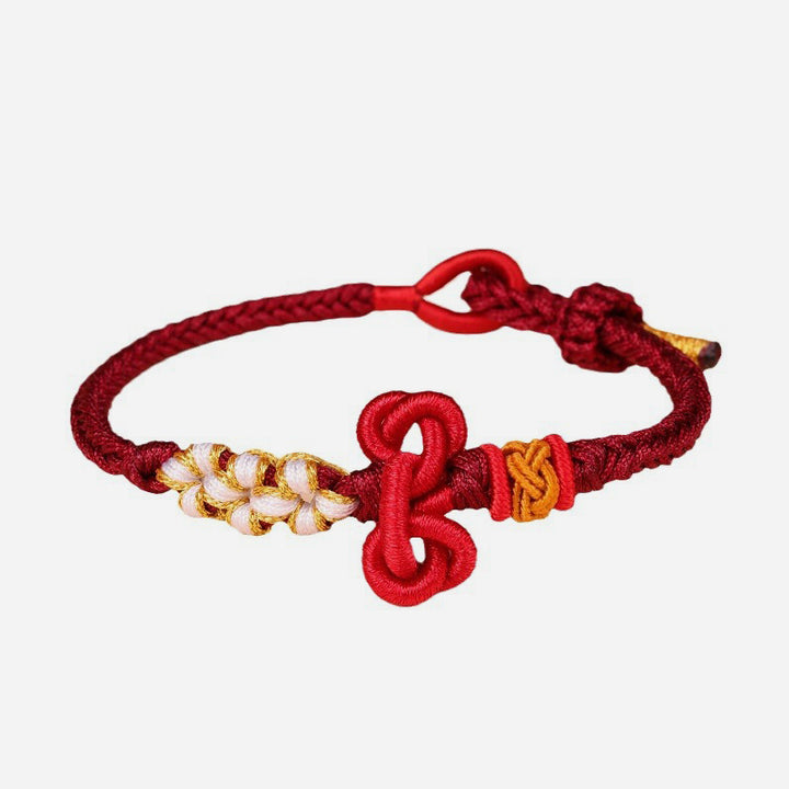 Buddha Stones Handmade Wenchang Knot Luck Strength Braided Rope Bracelet