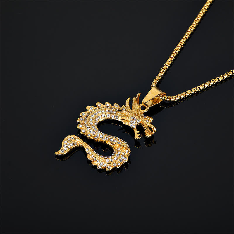 Buddha Stones Chinese Zodiac Dragon Zircon Protection Necklace Pendant - image 3