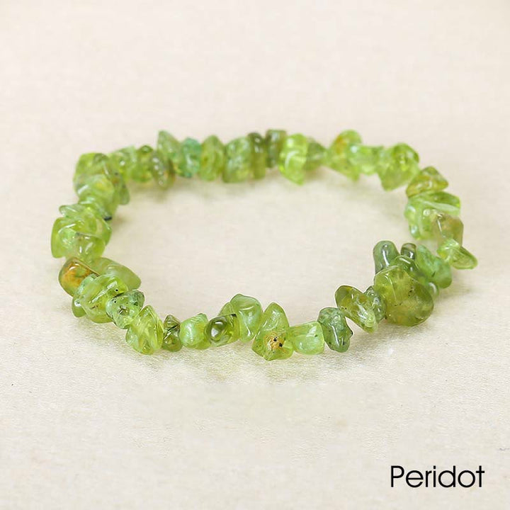 Natural Irregular Shape Crystal Stone Warmth Soothing Bracelet - Peridot(Wrist Circumference: 15-18cm) - image 50
