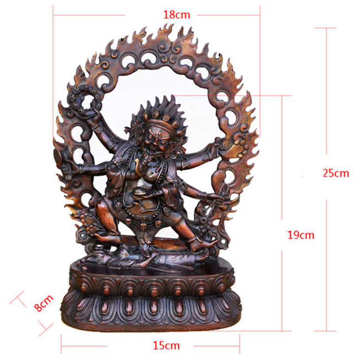 Tibet Mahakala Bodhisattva Figurine Compassion Copper Statue Decoration - image 15