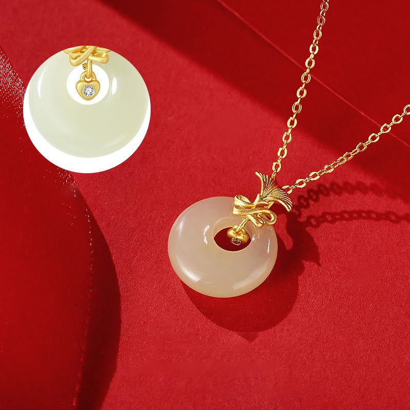 Buddha Stones 925 Sterling Silver Natural Hetian Jade Carnation Flower Prosperity Necklace Pendant - image 1