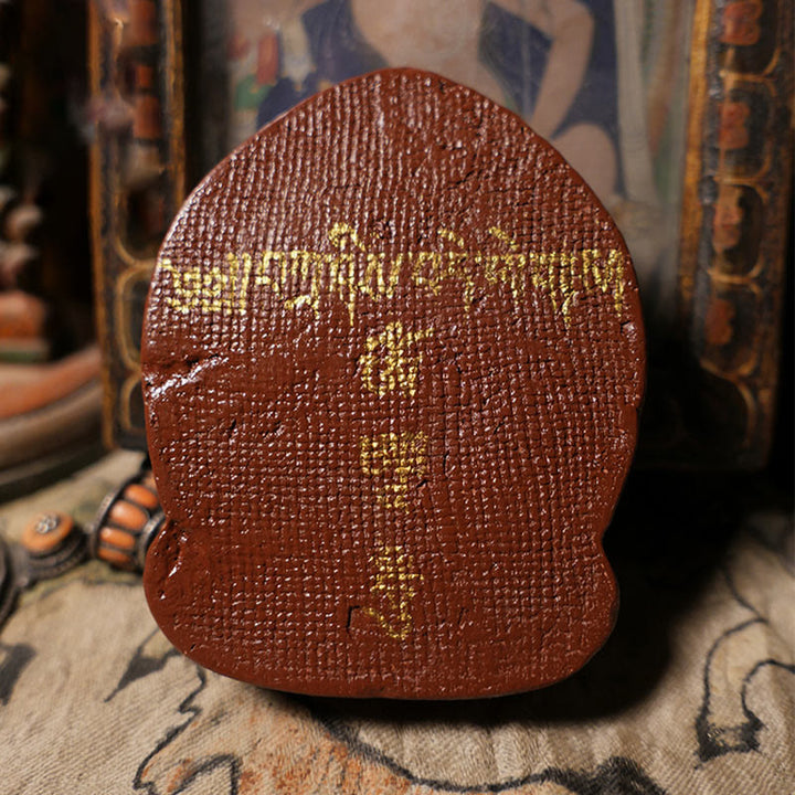 Buddha Stones Mini Daikokuten God of Wealth Buddha Tibet Clay Serenity Home Decoration - image 2