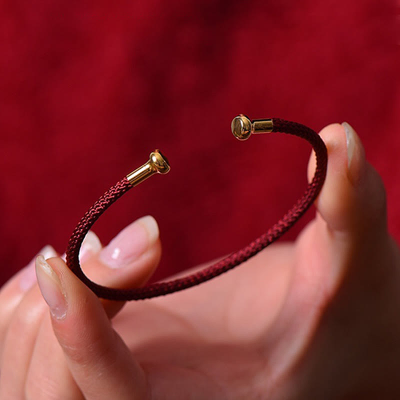 Buddha Stones Simple Design Handmade Luck Braid String Cuff Bracelet - image 11