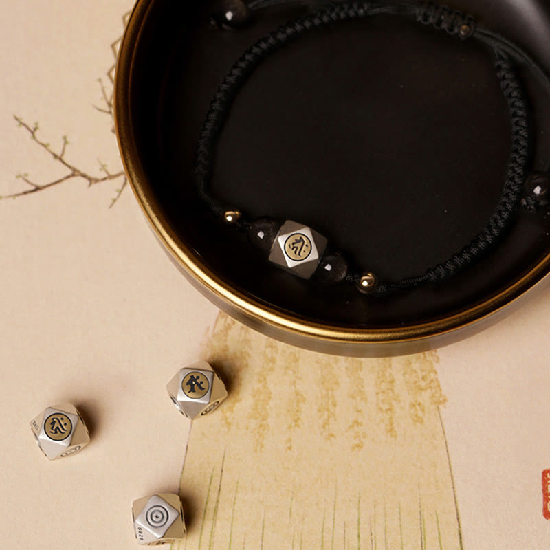 Buddha Stones Handmade 925 Sterling Silver Chinese Zodiac Natal Buddha Cinnabar Calm Braided Bracelet - image 5