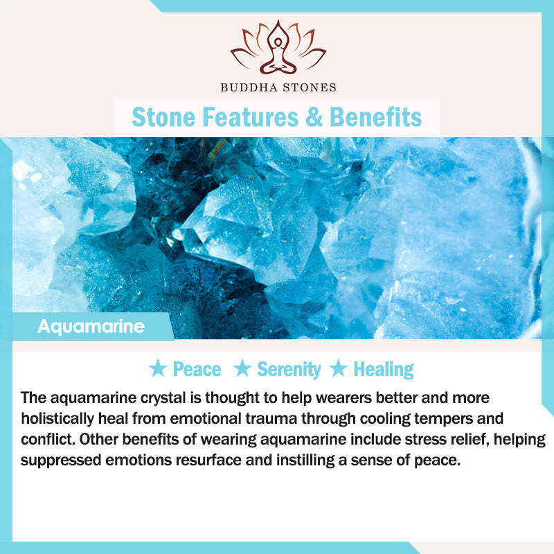 Buddha Stones 925 Sterling Silver Aquamarine Cat's Eye Healing Feather Star Charm Bracelet - image 7