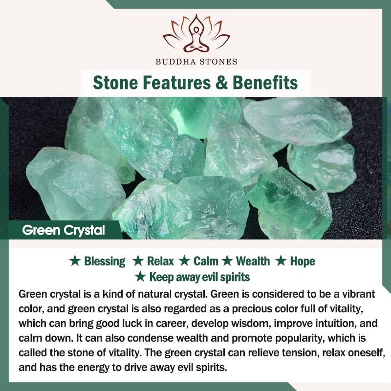Buddha Stones Natural Green Crystal Blessing Wealth Bracelet - image 16