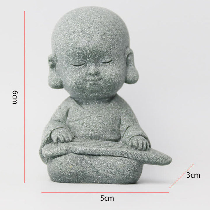 Buddha Stones Meditation Prayer Monk Buddha Statue Serenity Home Decoration - image 5