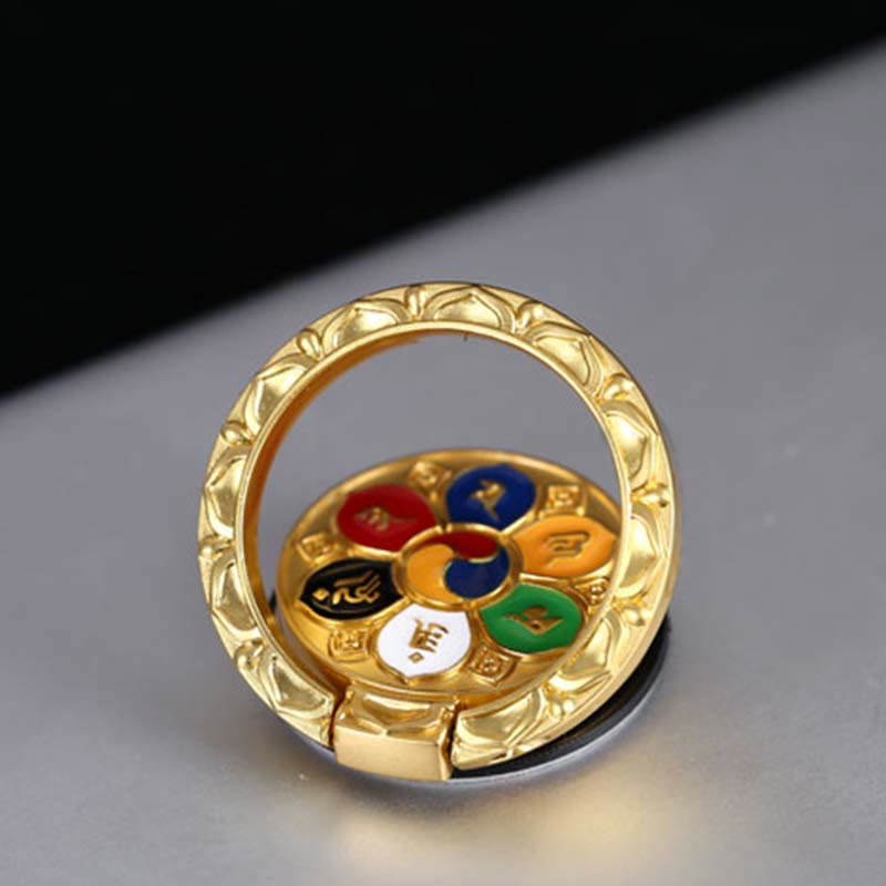 Tibetan Om Mani Padme Hum Peace Phone Ring Bracket Universal Phone Holder Decorations - image 13