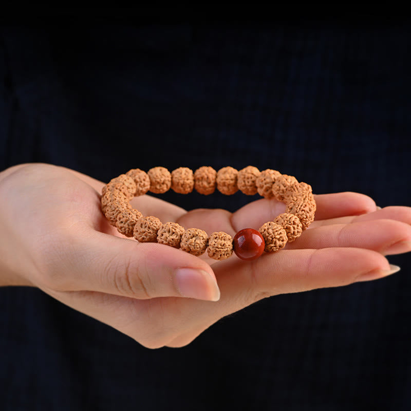 Buddha Stones Tibet Rudraksha Bodhi Seed Wealth Auspiciousness Bracelet - image 12