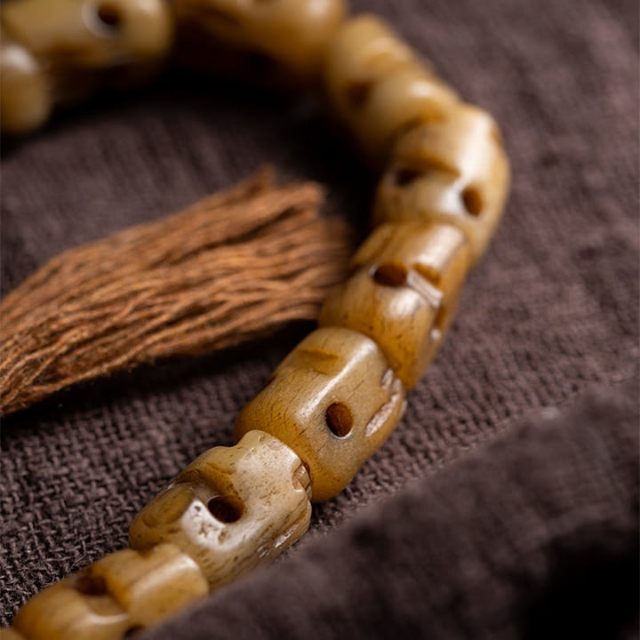 Buddha Stones Tibetan Yak Bone The Lord Of The Corpse Forest Keep Away Evil Spirits Bracelet