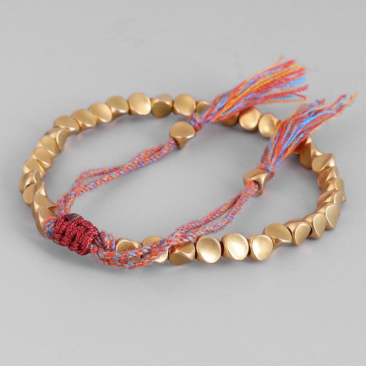 Buddha Stones Tibetan Copper Beads Healing Luck Bracelet - image 3