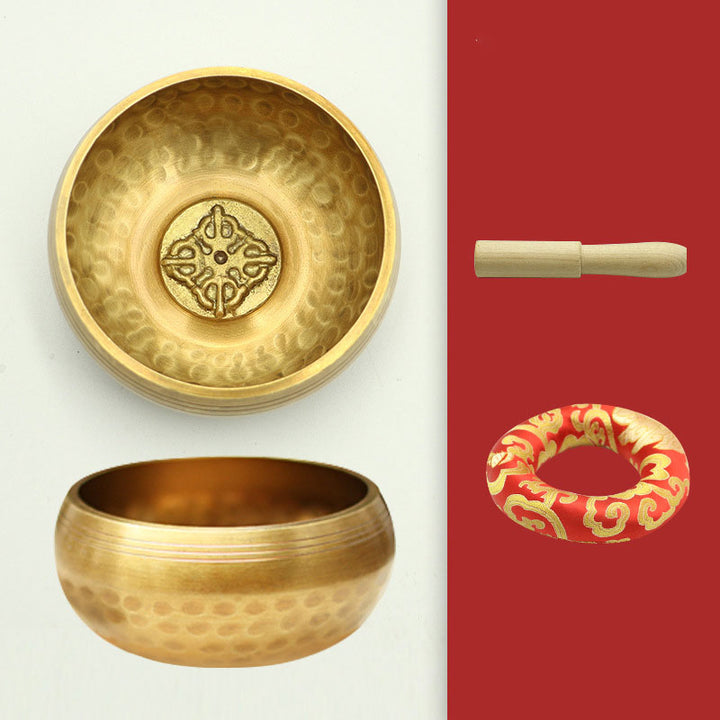 Buddha Stones Tibetan Sound Bowl Handcrafted for Relaxation and Mindfulness Meditation Singing Bowl Set - image 9