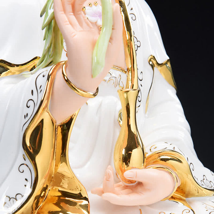 Chenrezig Bodhisattva Avalokitesvara Success Ceramic Statue Home Decoration - image 8