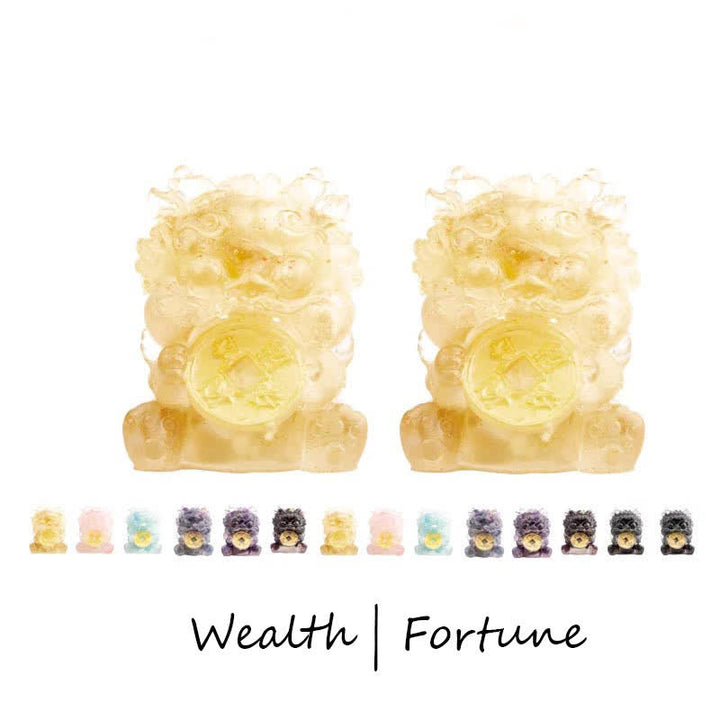 Buddha Stones Handmade Cute PiXiu Gold Coin Crystal Fengshui Energy Wealth Fortune Home Decoration - Citrine(Fortune♥Wealth) - image 0