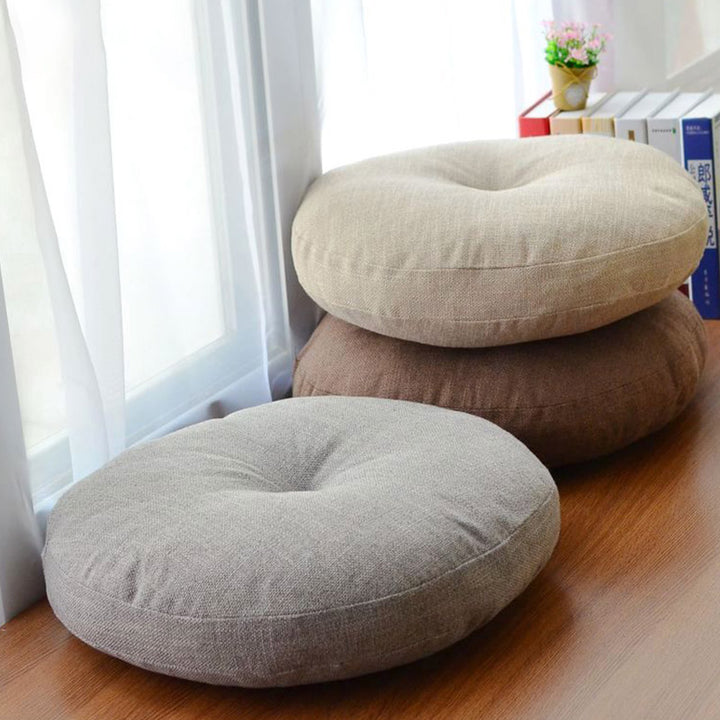 Lotus Simple Pattern Linen Meditation Seat Cushion Home Living Room Decoration - image 2