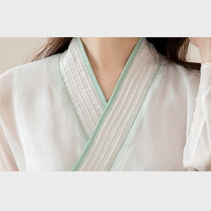 Retro Prayer Zen Spiritual Meditation Practice Chiffon Clothing Women's Set - image 9