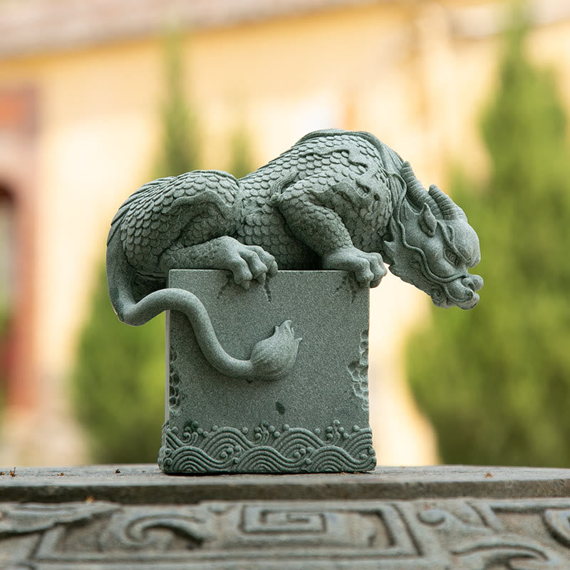 Buddha Stones Feng Shui Standing Sitting Dragon Success Luck Home Decoration - Sitting Dragon 16*16*9cm - image 13