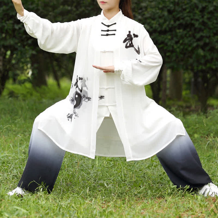 3Pcs Yin Yang Tree Tai Chi Spiritual Zen Practice Meditation Prayer Uniform Unisex Clothing Set - 3XL-FIT FOR US/UK/AU/EU-XL - image 0