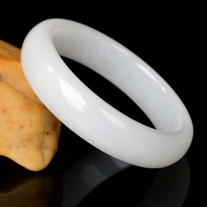 Buddha Stones Natural Golden Silk Jade Wealth Luck Bracelet Bangle - image 14