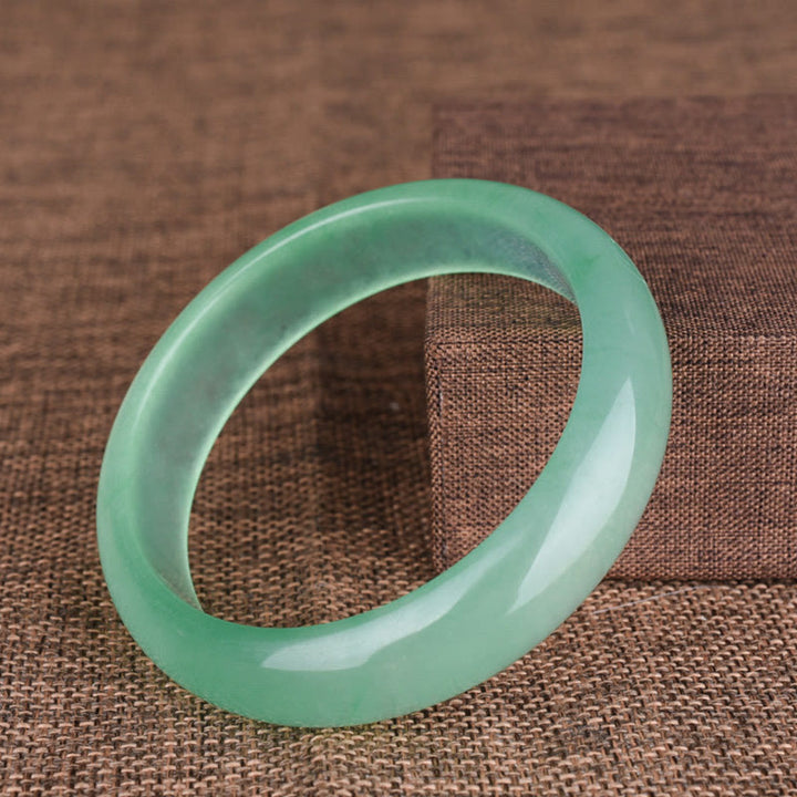 Buddha Stones Natural Jade Luck Healing Prosperity Bangle Bracelet - image 4