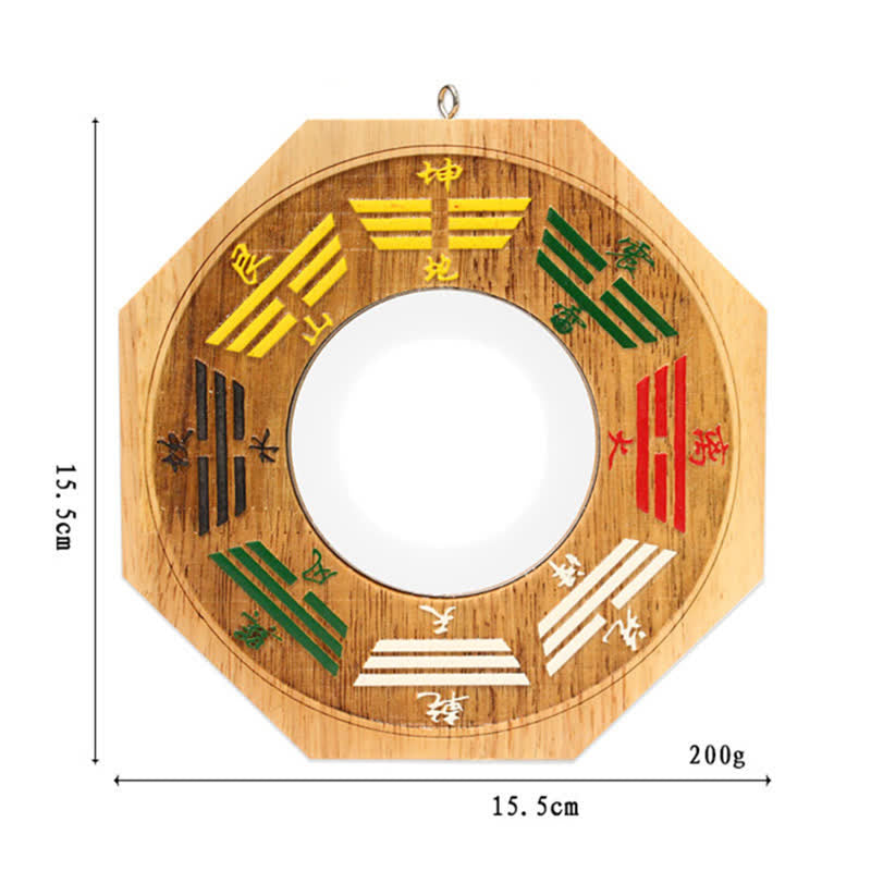 Feng Shui Bagua Map Peach Wood Balance Energy Map Mirror - image 8