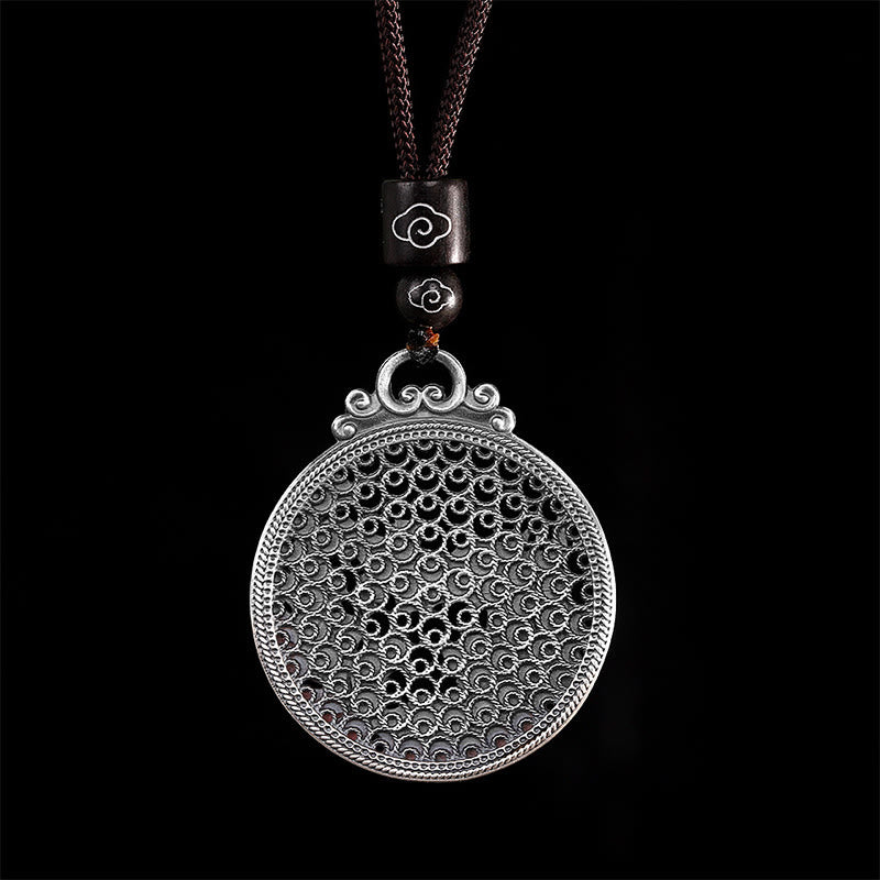 Buddha Stones 990 Sterling Silver Phoenix Luck Protection Necklace Pendant - image 4