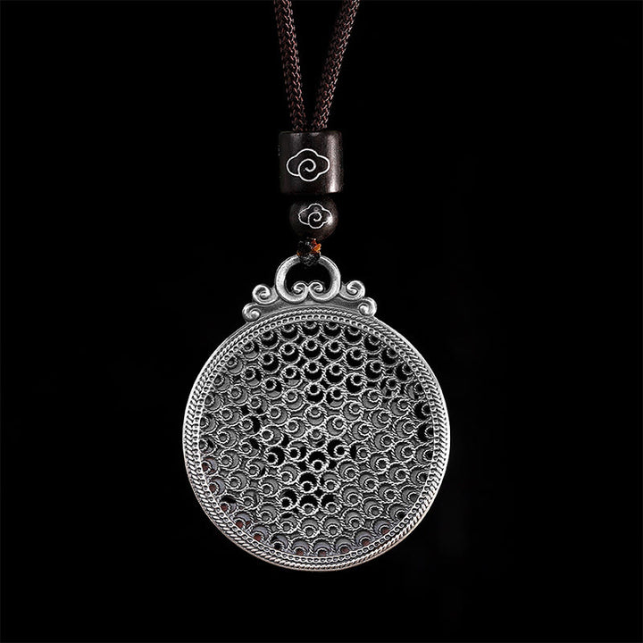 Buddha Stones 990 Sterling Silver Phoenix Luck Protection Necklace Pendant - image 4