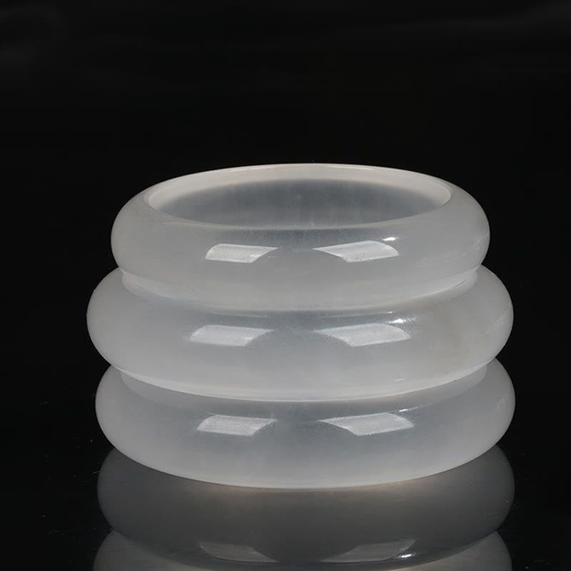 Buddha Stones Natural Translucent Golden Silk Jade Wealth Luck Bracelet Bangle - image 9