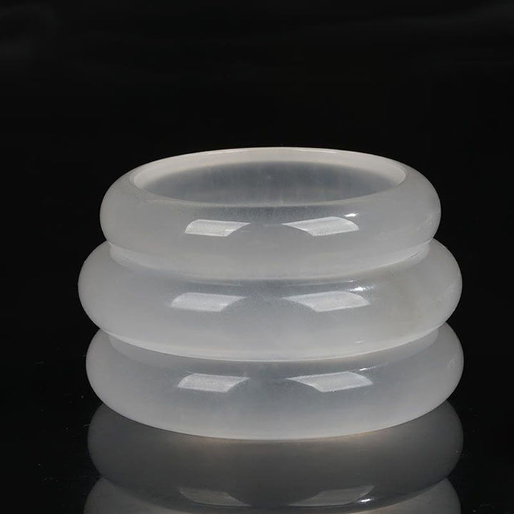 Buddha Stones Natural Translucent Golden Silk Jade Wealth Luck Bracelet Bangle - image 9