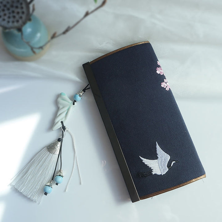 Buddha Stones Flower Plum Peach Blossom Bamboo Double-sided Embroidery Large Capacity Cash Holder Wallet Shopping Purse - image 27