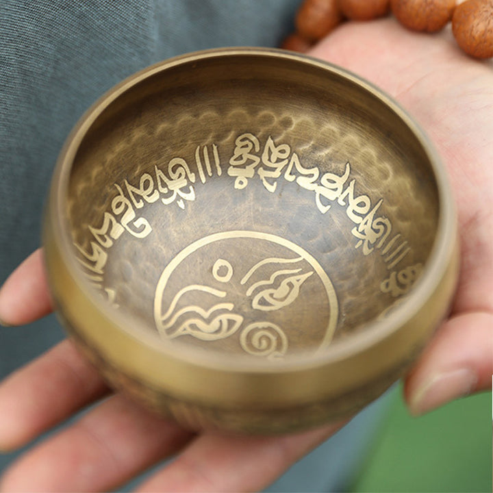 Tibetan Sound Bowl Handcrafted for Yoga and Meditation Singing Bowl Set - image 3